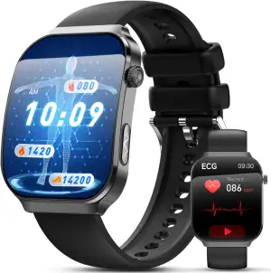 2026 Neu Smartwatch Herren Damen mit EKG+HRV/BMI/Harnsäure/Mikro-Gesundheitschec
