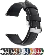 Fullmosa 12 Farben Uhrenarmband,14/16/18/19/20/22/24mm Vintage Lederarmband Ersatzrmbänder für Sm...