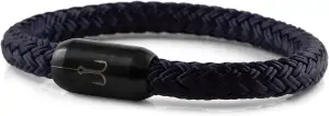 Fischers Fritze Armband Segeltau Torpedomakrele marineblau - Handgemacht im Gesc