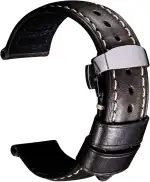 REZERO Uhrenarmband, Echtes Leder Uhrenarmbänder, Ölgewachste Vintage Uhrenarmbänder für Herren, Damen 18mm 19mm 20mm 21mm 22mm 23mm 24mm 26mm