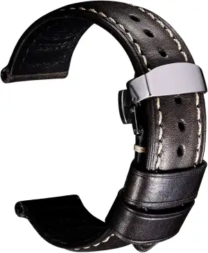 REZERO Uhrenarmband, Echtes Leder Uhrenarmbänder, Ölgewachste Vintage Uhrenarmbä