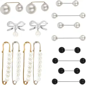 16 Stück Broschennadeln, Brosche Damen Set für Kleidung, Vintage und Moderne Des