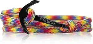 Anker Armband Nylon NEW Modeschmuck Maritim Unisex, Ankerfarbe: Schwarz