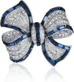Damen Brosche Silber Schleife, Vintage Schmuck Kristall Blaue Strass Anstecknadel, Elegante Broschen & Anstecknadeln für Damen, Modische Kleidung Accessoires für Hochzeit Party Bankett