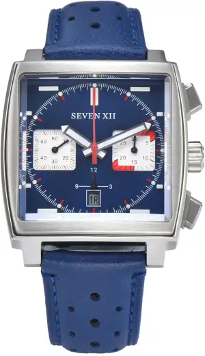 Quadratische Automatik-Chronograph-Uhr für Herren, selbstaufziehend, Saphirglas,