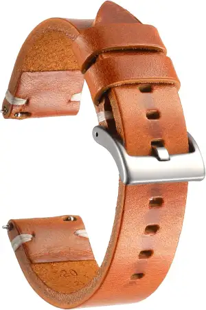 Rindsleder Uhrenarmband, Retro Handgemacht Vintage Quick Release Dick Leder Uhre