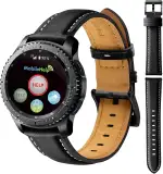 HUZU Leder Uhrenarmband Kompatibel mit Samsung Galaxy Watch 3 45mm, 22mm Leder Ersatzarmbander für Samsung Galaxy Watch 46mm/Gear S3 Frontier/Classic