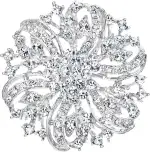 EVER FAITH österreichische Kristall Vintage inspirierte Braut Blume Brosche Corsage Klar
