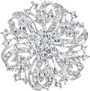 EVER FAITH österreichische Kristall Vintage inspirierte Braut Blume Brosche Cors