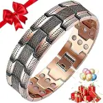 Kupferarmband Herren 3 Reihen Ultra-Starke Magnete Magnetarmband, Patent Männliches Design 99.99%...