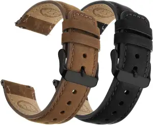 Fullmosa Echtleder Uhrenarmbänder 22mm Schnellwechsel-Armband für Damen & Herren