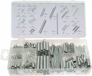 Federn Sortiment Sortimentskasten Druckfedern + Zugfedern div. Stärke 200 tlg. (