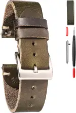 Weich Horween Schnellspanner Leder Uhrenarmband Vintage Uhr Ersatz Wrap von 18mm, 20mm, 22mm Leder Uhrenarmbänder