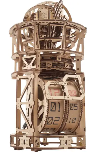 UGEARS Sky Watcher Tourbillon Tischuhr - Funktionale 3D Holzpuzzle für Erwachsen