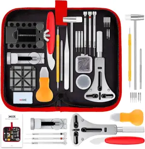 XOOL Uhrenreparatur-Set – Professionelles Werkzeugset mit Batteriewechsel-Kit, G