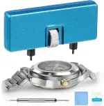 Jorest Uhr Batteriewechsel Werkzeug, Uhrenwerkzeug Gehäuseöffner dient zum Drehen des geöffneten Uhrendeckels, Uhrenöffner, Uhrenarmband austauschen, Kratzfeste Folie, federstegwerkzeug, Anweisung