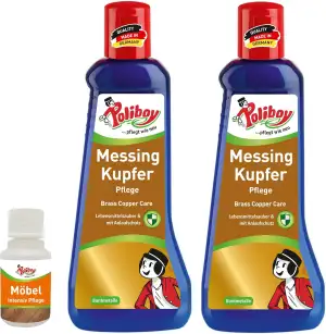 POLIBOY Messing Kupfer Pflege - Glanzpolitur zur Entfernung von Anlaufstellen - 