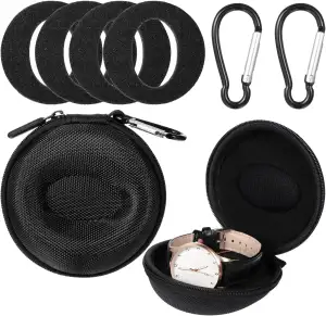 SynHHergyx 2 Stück Uhrenbox, Uhren Reiseetui Reisen Tragbare Uhrenetui Single Ar