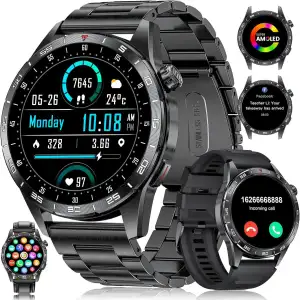 LIGE Smartwatch Herren mit Telefonfunktion/400mAh Lange Akkulaufzeit für Android