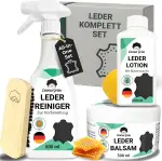 Emma Grün Natürliches Lederpflege Set für Autopflege & Schuhpflege, Auto Reinigungsset & Schuhpfl...