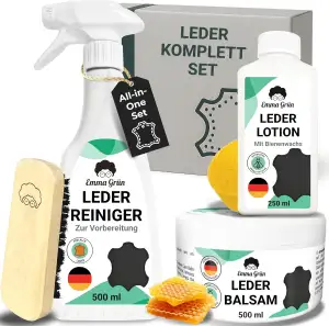Emma Grün Natürliches Lederpflege Set für Autopflege & Schuhpflege, Auto Reinigu