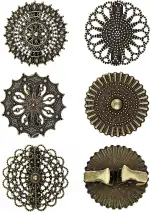 5 Stile Vintage Cardigan Clips, Strickjacke Clip, Kleid-Cinch-Clips-Set, Runde Vintage Blumen Cardigan Clip, Kleid Taillenstraffer Brosche, Kragen Schal Kragen Verschlüsse für Frauen