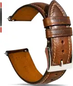 Quick Release Lederarmband, Vintage Öl gegerbt Pull-up Lederband Ersatz Uhrenarmbänder Männer Frauen 16mm 18mm 19mm 20mm 21mm 22mm 24mm