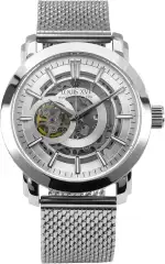 LOUIS XVI Versailles 2.0 Automatik 1921 - Ø 43.5 mm - Herren Uhr - Wasserdicht - Skelettuhr - Armband Silber - Zifferblatt Silber – Automatikuhr