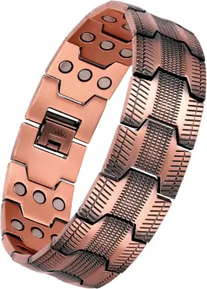Jeracol Kupfer Magnetarmband Herren, 99% Reines kupferarmband mit ultrastarken M