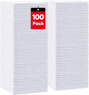 HOMEXCEL Weiß Microfasertücher 100 Stück, Mikrofasertücher Mikrofaser Reinigungs