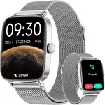 Smartwatch Herren Damen mit Telefonfunktion, 1,85" Fitnessuhr Smart Watch, 100+ Sportmodi Fitness Tracker mit Herzfrequenz/SpO2/Schlaf Monitor Schrittzähler, IP68 Wasserdicht Sportuhr für iOS Android