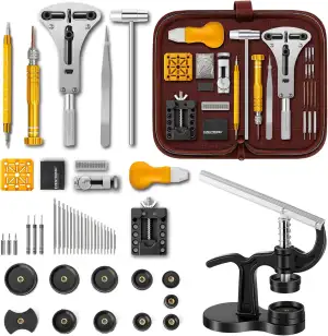 Eventronic Uhrenwerkzeug Set, Uhr Reparatur Uhrmacherwerkzeug Tasche, Uhren Repa