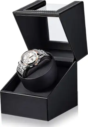 Uhrenbeweger 1 Uhr Automatik Uhrenbeweger: LOSGATOS Watch Winder für Automatikuhren mit Batteriebetrieb oder Netzteil Uhrendreher für Herren und Damen