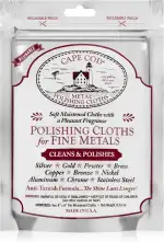 Cape Cod Poliertücher für feine Metalle – 2 Tücher im wiederverschließbaren Beutel (10,2 x 15,2 cm)