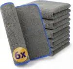 Lackschonende Mikrofasertücher Auto 380 GSM - fusselfreie & saugstarke Microfasertücher für die Autopflege, Microfasertuch Auto, Motorrad & Haushalt, Poliertücher 40cm x 40cm (6)