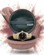 AKIELO Uhrengehäuse – Reise Uhrenbox Reinigungstuch und Geschenkbox – Für Männer und Frauen Armba...