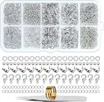 SOSMAR 902 Stück Armband Verschluss Quetschperlen Schmuckherstellung Set Karabinerverschlüsse Bie...