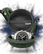 Uhrengehäuse – Reise Uhrenbox Reinigungstuch und Geschenkbox – Für Männer und Frauen Armbanduhren...