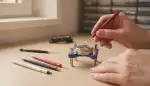 Feinmechanik am Uhrwerk: Zeiger, Zifferblatt & Öl